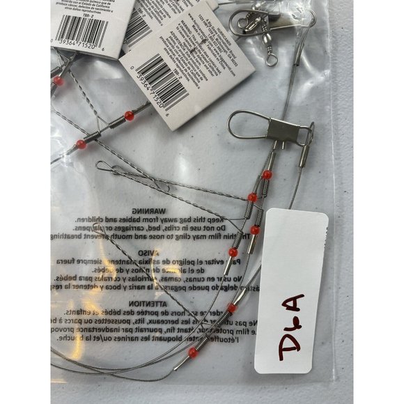 Lot of 3 Hurricane Salt Tackle Double Drop Wire Bottom Rigs 60lb Test 18” Length - Picture 6 of 6